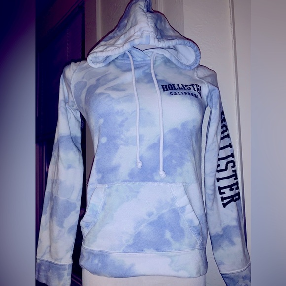 Hollister Tops - Hollister Blue Tie-Dye Hoodie XXS